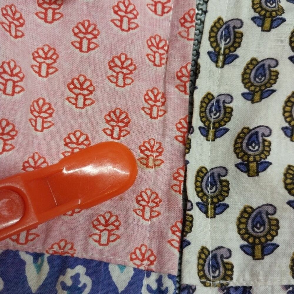 Vtg Sacred Threads Patchwork Jacket Sz L Vibrant … - image 8